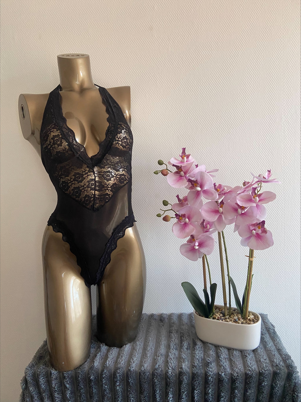 Body Minuit dentelle noire - vue de face