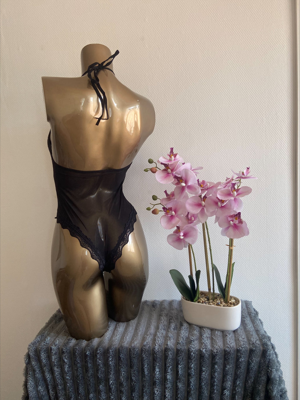 Body Minuit dentelle noire - vue de dos